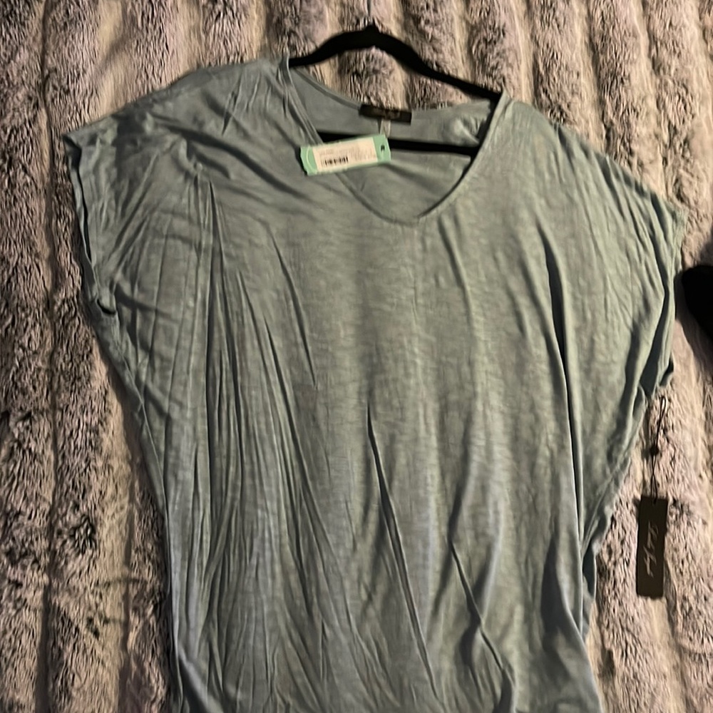 Light blue knit top